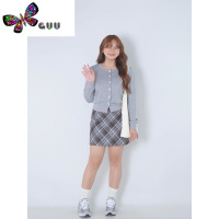 语娄山山屿你[艺高学姐]微胖女装灰色针织开衫外套女秋胖mm显瘦毛衣