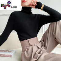 语娄高领软糯毛衣女高级感打底衫配大衣的皮草内搭堆堆领早秋上衣