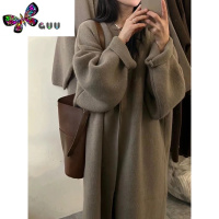 语娄中长款毛衣开衫外套女慵懒风高级感显瘦过膝宽松加厚针织大衣
