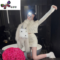 语娄小个子毛衣套装女网红气质针织衫上衣包臀半身裙时尚两件套