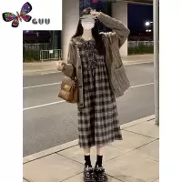 语娄日系慵懒风复古麻花毛衣开衫外套女宽松外穿粗毛线针织上衣