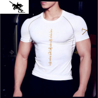 新款运动短袖男T恤健身衣显肌肉型狗兄弟紧身速干弹力圆领半袖潮 NEW LAKE