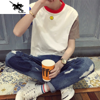 纯棉短袖T恤男潮流潮牌韩版男装衣服潮男体桖情侣ins超火cec半袖 NEW LAKE