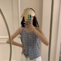 mschf树叶吊带背心女ins潮酒吧蹦迪设计感外穿显瘦泫雅遮肚子内搭