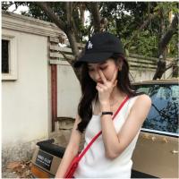 2019夏款芥末抹茶绿色树叶方领吊带背心女外穿内搭无袖上衣ins潮