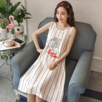 睡裙女夏季纯棉韩版学生无袖可爱背心薄款吊带孕妇睡衣长裙子夏天