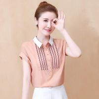 雪纺衫女装2019新款潮夏超仙短袖时尚很仙的上衣洋气衬衫潮流气质