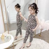 2019新款女童夏装时尚中大儿童时髦超洋气潮衣套装女孩雪纺两件套