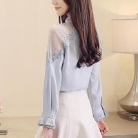 2019年春装新款女装雪纺衬衫衬衣仙女范很仙的上衣服洋气显瘦