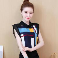 雪纺衬衫夏装女式短袖时尚洋气女装2019年新款潮流很仙的上衣超仙