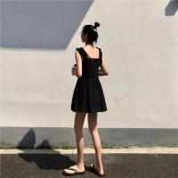 2019流行裙子仙女超仙森系学生夏季韩版宽松吊带木耳边连衣裙女潮