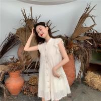 2019夏季新款港味复古流苏雪纺A字连衣裙女很仙的法国小众桔梗裙