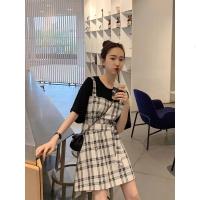 大码女装2019夏装新款胖妹妹连衣裙套装红洋气减龄遮肚子显瘦潮