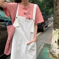 2019春季新款韩版休闲背带裙女装无袖连衣裙赫本复古高腰少女裙子