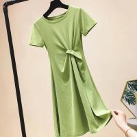 2019夏季新款韩版T恤时尚潮流百搭显瘦牛油果连衣裙子女潮
