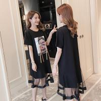 大码仙女胖mm夏装新款纱裙子200斤显瘦胖妹妹遮肚子连衣裙减龄