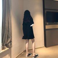 2019流行初恋超仙女森系高冷御姐风成熟黑暗厌世丧系复古连衣裙子