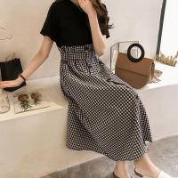 女装宽松遮肚显瘦夏2019新款潮套装胖mm流行洋气大码半身连衣裙子