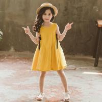女童8公主裙2019夏季洋气中大童纯色背心裙10岁女孩纱12连衣裙9