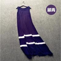 莫代尔背心长裙2019夏季新款女装韩国宽松黑色无袖大摆连衣裙气质