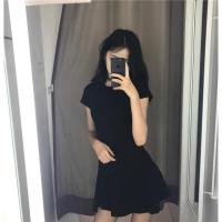 连衣裙女春装2019新款女装时尚韩版修身显瘦内搭打底短款裙子春夏