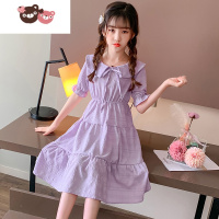 绿彩虹光女童连衣裙中大童网红长裙2022新款洋气公主裙儿童夏装潮女孩裙子