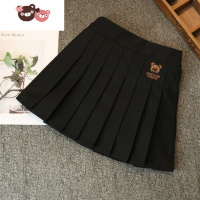 绿彩虹光女童百褶裙半身裙春秋2022新款洋气儿童学院裙百搭女孩短裙子夏装