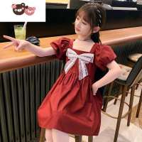 绿彩虹光女童连衣裙夏季洋气2022新款儿童装裙子大童女孩夏装公主裙夏