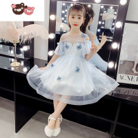 绿彩虹光女童连衣裙夏装2022新款洋气夏季公主纱裙子网红洋气夏天儿童礼服