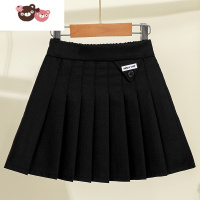 绿彩虹光女童半身裙百褶裙夏装2022新款儿童洋气短裙纯色百搭女孩裙子夏季