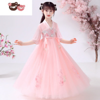 绿彩虹光女童汉服中国风超仙夏装连衣裙2022新款女孩古风裙子儿童古装夏季