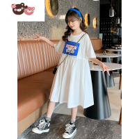 绿彩虹光女童夏装连衣裙2022新款中大童网红洋气女孩童装夏季含棉儿童裙子