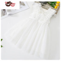 绿彩虹光2022白色公主裙女童夏女孩裙子夏装六一儿童连衣裙白纱裙夏季礼服