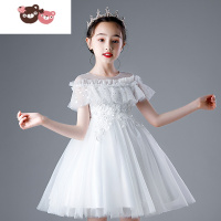 绿彩虹光六一演出服公主裙女童夏季花童婚礼儿童连衣裙小女孩礼服纱裙裙子