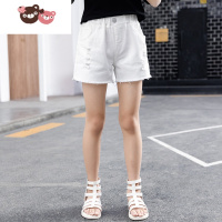 绿彩虹光女童裤子夏装薄款宽松黑色休闲棉短裤中大童儿童夏季新款外穿热裤