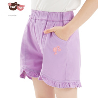 绿彩虹光女童短裤夏装2022新款儿童热裤薄洋气大童女休闲裤子宽松棉布