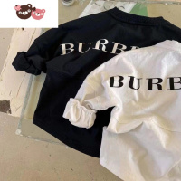 绿彩虹光亲子装~潮牌后背字母印花长袖宽松T恤春夏新款男童女童卫衣潮