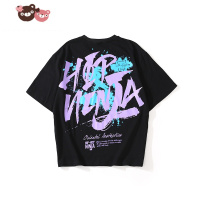 绿彩虹光尼恩家嘻哈宽松少儿童街舞套装男童T恤短袖裤六一表演出服hiphop