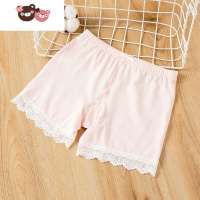 绿彩虹光女童安全裤防走光夏季薄款透气儿童莫代尔内裤蕾丝打底平角不夹pp