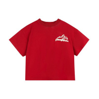 绿彩虹光 男童t恤短袖炸街体恤夏新款卡通印花儿童衣服宝宝红色上衣T恤