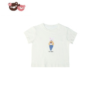 绿彩虹光SASA的丸子妹童装女童t恤夏季2022新款儿童短袖宝宝上衣薄款洋气T恤