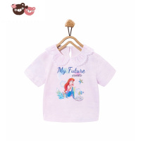 绿彩虹光2022夏季鸟家同款童装女童T恤儿童短袖上衣人鱼公主T恤夏