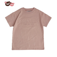 绿彩虹光熊孩子家自制日系Ess儿童皮粉色T恤男女童高街字母夏装短袖童装潮