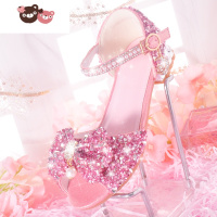 绿彩虹光春夏款女童凉鞋公主风4女宝凉鞋夏小童软底防滑鞋子7小仙女高跟鞋