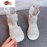 绿彩虹光女童凉鞋2022夏新款软底公主鞋高帮儿童时尚罗马凉鞋中大童沙滩鞋