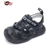 绿彩虹光小童2022夏季新款发光闪灯凉鞋男童包头护脚亮灯沙滩鞋宝宝鞋子潮