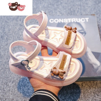 绿彩虹光凉鞋轻奢女童凉鞋2022夏新款韩版中大童休闲公主鞋软底舞蹈鞋