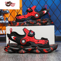 绿彩虹光儿童凉鞋2022年夏季新款沙滩鞋舒适透气男宝机甲魔术贴休闲中大童