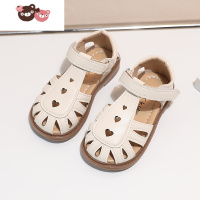 绿彩虹光女童凉鞋2022新款夏季包头小宝宝韩版缕空网红奶奶儿童公主沙滩鞋