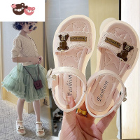 绿彩虹光女童凉鞋2022新款夏季中大童公主儿童女孩防滑软底沙滩鞋